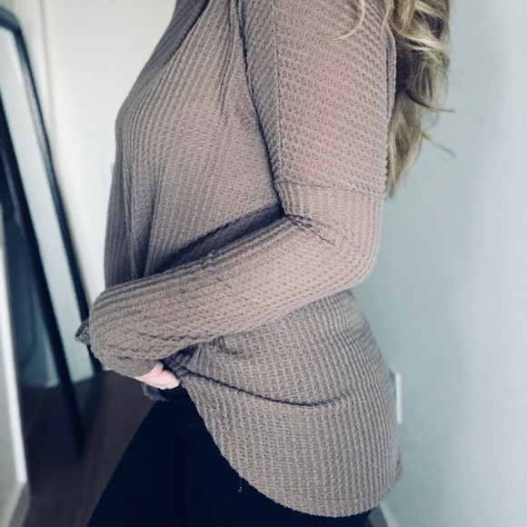 Jennifer Knot Tie Thermal - Cocoa - Picture 3 of 3